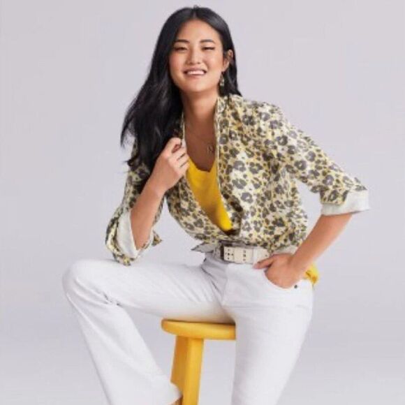 NWT Cabi Providence Shirt Jacket Button Safari Print Size M - Picture 3 of 13